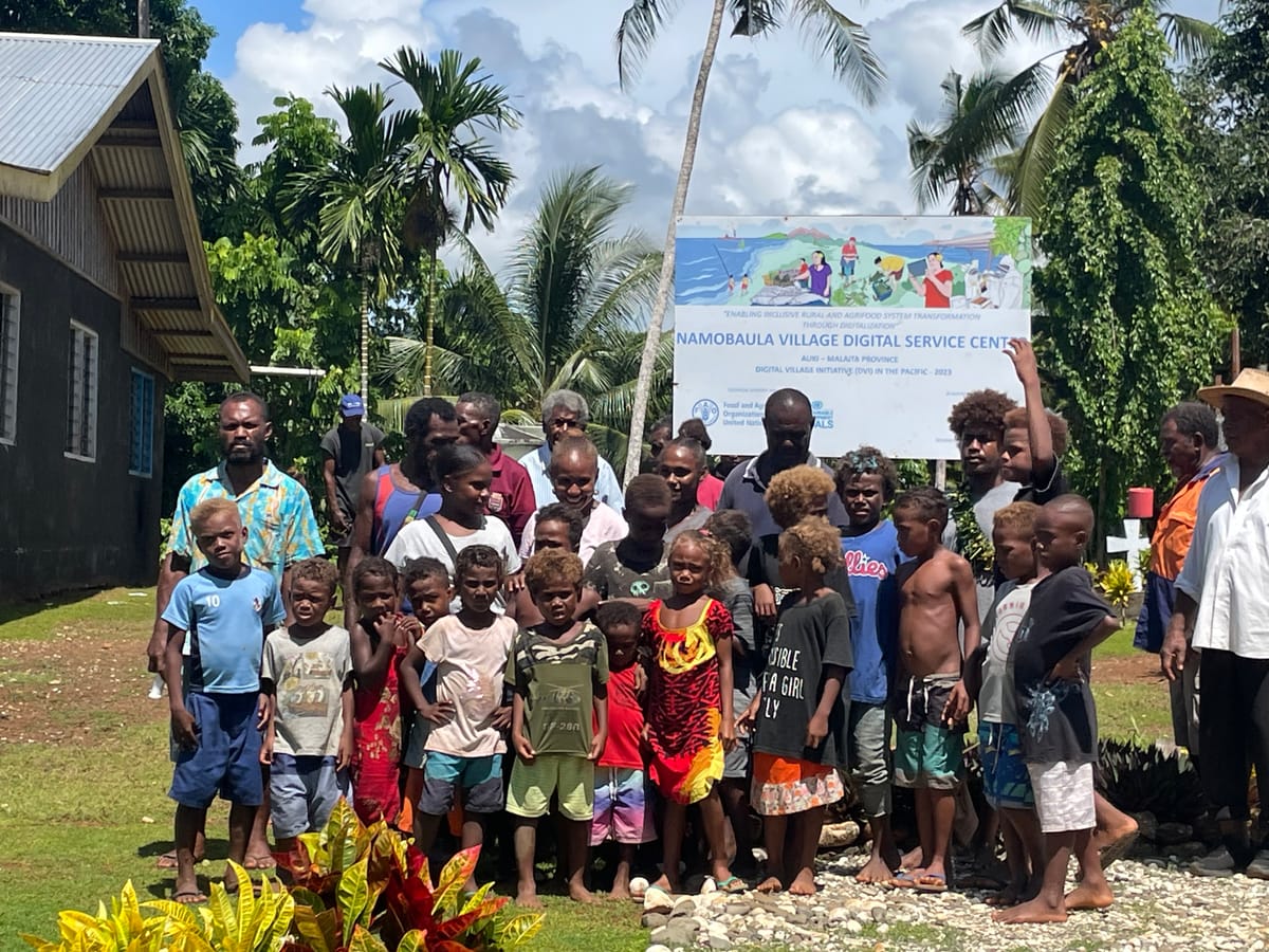 FAO and MAL launched Country’s First Digital Village Initiative (DVI) in Namobaula village in Malaita Province.