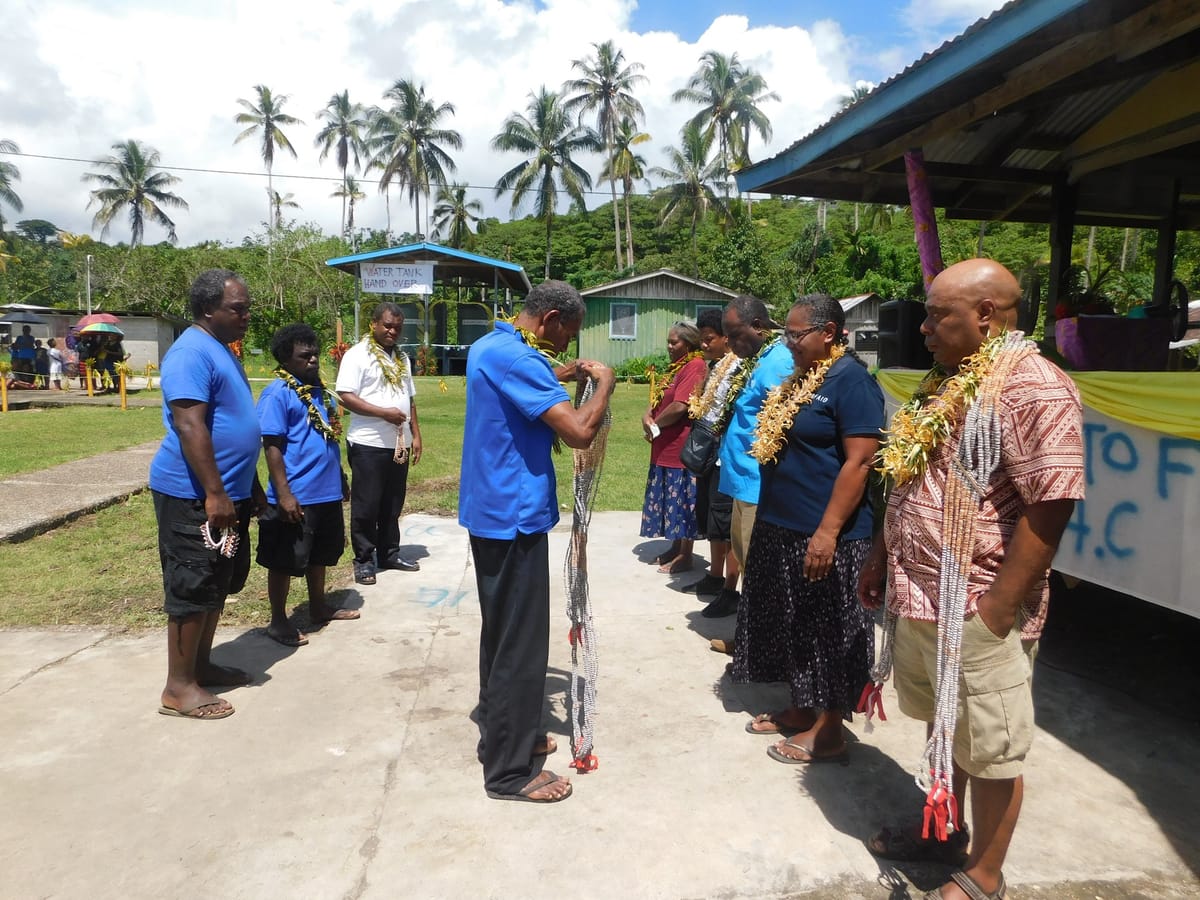 Fauabu Rural Health Clinic Receives Rainwater Catchment System from SurfAid