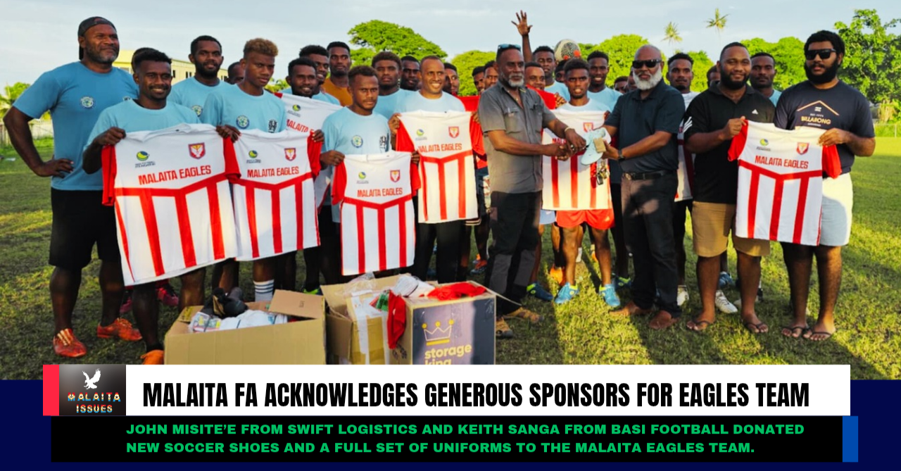 Malaita FA Thanks Sponsors for Supporting Eagles Team