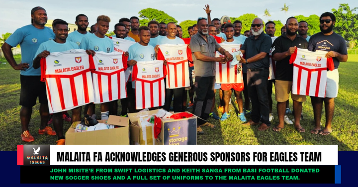 Malaita FA Thanks Sponsors for Supporting Eagles Team